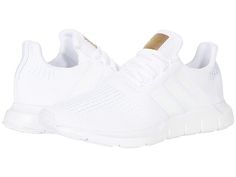 adidas Originals Swift Run W - Women's Shoes : Footwear White/Footwear White/Copper : Make a break for the finish line with the adidas Originals Swift Run W sneaker. Stretch knit upper with an embroidered vamp. Bootie construction for a comfortable fit. Adjustable lace-up closure. Soft and breathable textile linings. Foam cushioned footbed for added comfort. Features an injection-molded EVA midsole for lightweight cushioning. Lightweight and flexible rubber outsole. Imported. Measurements: Weigh White Footwear, Adidas Athletic Shoes, Womens Adidas, Injection Moulding, Adidas Tubular Defiant, Finish Line, Adidas Women, Bootie, Adidas Originals