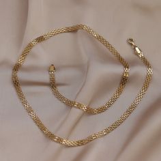 14K Yellow Gold Bismarck Snake Chain Necklace Shiny Surface Handmade Item Special Design Dainty Valentine's Day Gift for Women by Monsini 46 cm (18.1 in) 48 cm (18.8 in) 50 cm (19.6 in) 52 cm (20.4 in) 55 cm (21.6 in) Chain Width : 4.4 mm (0.16 in) Handmade Item Special Design Double Strand Yellow Gold Necklace For Wedding, Gold Plated Box Chain Necklaces For Weddings, 14k Gold Double Strand Necklace Gift, Gold Chain Necklace For Wedding, Handmade Yellow Gold Link Chain Necklace, Handmade Link Chain Necklace In Yellow Gold, Fine Jewelry Double Strand Chain Necklace For Gift, Yellow Gold Box Chain Necklaces For Wedding, Gold Chain Link Necklace For Wedding