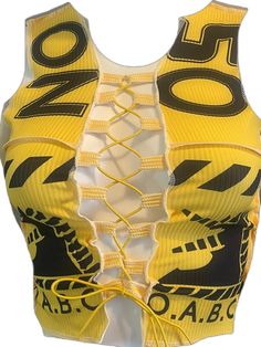 Trendy Graphic Print Crop Top For Club, Summer Graphic Print Crop Top For Club, Summer Club Crop Top With Graphic Print, Yellow Y2k Crop Top For Spring, Sleeveless Graphic Print Crop Top For Party, Sleeveless Crop Top With Graphic Print For Party, Stretch Yellow Y2k Tops, Yellow Stretch Y2k Top, Trendy Yellow Tops For Night Out