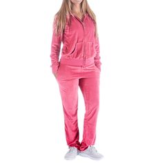 PRICES MAY VARY. MATERIA: 60% Cotton + 40% Soft Polyester Velour FASHION: 2 pieces velvet tracksuit sweatsuit set including a hoodie matching a same color velvet sweatpants that make a beauty of coordination which is on trend. FEATURES: Tracksuit jogging set with a classic long-sleeve hoodie featuring kangaroo pocket; sweatpants feature a drawstring closure; slim fit and full zip style with elastic sleeve and waist; perfect for some casual occations, such as lounging, running, sports, daily wear Hoodies And Sweatpants Outfit, Tracksuits Outfits, Velvet Sweatpants, Velvet Tracksuit, Zipup Hoodie, Sportswear Outfits, Sweat Suits, Outfit Oversize, Pocket Sweatpants