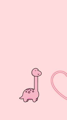 a pink background with a giraffe and a heart