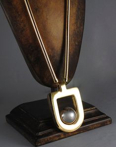 "ALL REASONABLE OFFERS CONSIDERED! This is a real relic of a bygone era! A true collector's piece! Very rare signed Lanvin Paris Pendant. This piece is from the 1970's. Never before worn. This Beautiful Vintage Lanvin Paris pendant is a jewelry piece you'll treasure forever! Jeanne Lanvin, the legendary designer, built a fashion empire in the 1920's. Her jewelry was considered modern to the French at that time and even today has the look of an Art Deco modern piece. This piece is in near mint co Lanvin Vintage, Vintage Lanvin, Runway Necklace, Vintage Runway, Jeanne Lanvin, Paris Vintage, Necklace Vintage, Miami Beach, Lanvin