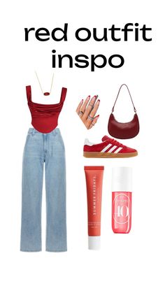 Red outfit inspo #outfit #inspo#red#redoutfitinspo Bachelorette Outfits, Inspo Outfit, Red Outfit, Outfit Inspo, Red