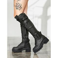 Category:Boots; Upper Materials:Faux Leather; Season:Fall,Winter; Heel Type:Platform,Block Heel; Gender:Women's; Toe Shape:Round Toe; Type:Knee High Boots; Style:Vacation,Gothic,Casual,Punk; Outsole Materials:Rubber; Occasion:Daily; Closure Type:Lace-up,Zipper; Listing Date:09/12/2024; Production mode:Self-produce; 2024 Trends:Biker boots Winter Alternative Style Lace-up Martin Boots, Gothic Lace-up Knee-high Boots For Fall, Alternative Style High Ankle Martin Boots For Winter, Punk Style Faux Leather Combat Boots For Winter, Alternative Winter Martin Boots With High Ankle, Alternative Style Winter Martin Boots With High Ankle, Winter Alternative Style Martin Boots With High Ankle, Grunge Faux Leather Boots For Winter, Grunge Faux Leather Winter Boots