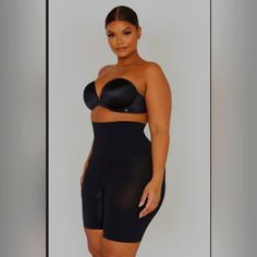 Size Large And Xlarge Black & Nude Available I Personally Use This Shapewear And It's Very Comfortable Seamless And Breathable. Has Silicone Waistband, No Slipping. Going Out Outfits Jeans, Leslie Sidora, Control Shapewear, Shapewear Shorts, Layering Hoodies, Plus Zise, Body Shapewear, Girdles, Black Seamless