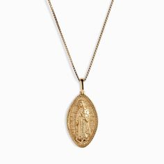 Virgen de Guadalupe Necklace | Awe Inspired Guadalupe Necklace, Juan Diego, Astrology Necklace, Forever Gifts, Religious Symbols, The Virgin Mary, Badass Women, Best Birthday Gifts, Gifts For Your Girlfriend