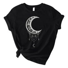 Fashion Women Moon Printed O-Neck Shirt T-Shirt Short Sleeve Casual Tee Tops SizeUSUKEUBustShoulderSleeveLengthS483496cm40cm19cm66cmM61036101cm41.5cm20'cm67cmL81238106cm43cm21cm68cmXL101440111cm44.5cm22cm69cmXXL121642116cm46cm23cm70cmXXXL141844121cm47.5cm24cm71cmSize:SUS:4UK:8EU:34Bust:96cmShoulder:40cmSleeve:19cmLength:66cmSize:MUS:6UK:10EU:36Bust:101cmShoulder:41.5cmSleeve:20'cmLength:67cmSize:LUS:8UK:12EU:38Bust:106cmShoulder:43cmSleeve:21cmLength:68cmSize:XLUS:10UK:14EU:40Bust:111cmShoulder: Cheap Witchy Tops With Letter Print, Moon Dress Shirt, Wiccan Shirt, Moon Hanging, Moon T Shirt, Floral Moon, Moon Print, Compression Shirt, Womens Crewneck