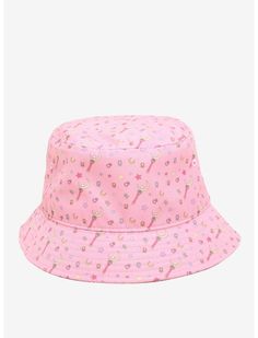 Sailor Moon Pink Icons Bucket Hat Sailor Moon Pink, Embroidered Mom Jeans, Sailor Moon Shirt, Pink Bucket Hat, Sailor Moon Fashion, Anime Hats, Luna And Artemis, Sailor Moon Luna, Moon Icon