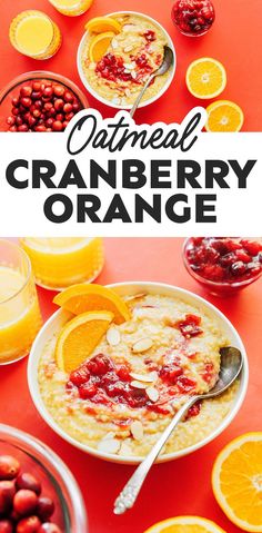 cranberry orange oatmeal is an easy and healthy breakfast for the whole family