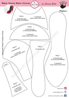 the sewing pattern is shown with instructions for how to sew and cut it out