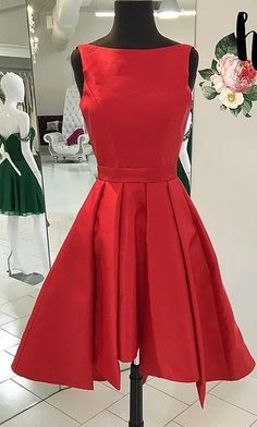 Knee length Red Homecoming Dress – daisystyledress Red Homecoming Dresses Short, Red Homecoming Dress, Modest Homecoming Dresses, Short Red Prom Dresses, Red Homecoming Dresses, Make Your Own Dress, Red Prom, Red Prom Dress, Red Shirt