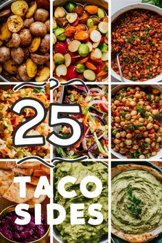 25 taco side dishes with the title overlay