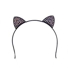 Narrow headband. Stone studded cat ears. One size. Cat Ears Headband, Flower Fascinator, Ears Headband, Cool Halloween Costumes, Stone Studs, Ear Headbands, Cat Ears, Fascinator, Mesh