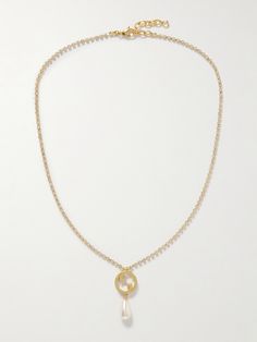 Gucci's gold-tone necklace puts its signature 'GG' motif on display so elegantly, framed by a strand of shimmering crystals and a single faux pearl drop. Adjust the slim chain to your preferred length. Fine Watches, Gold Tone Necklace, Beauty Sets, Fashion Jewelry Necklaces, Pearl Drop, On Display, Fashion Watches, Jewellery And Watches, Crystal Necklace