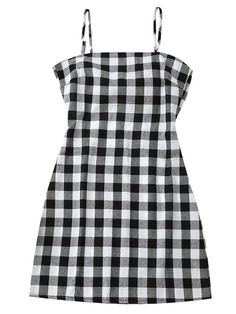 Buy Sleeveless Tie Back Plaid Dress - Black White - 3423501313 online, fidn many other Designer Women's Clothing Black And White Plaid Dress, Plaid Summer Dress, Red Peplum Dresses, White Black Dress, White Plaid Dress, White And Black Dress, Tartan Plaid Dress, Plaid Dresses, Tie Back Dress