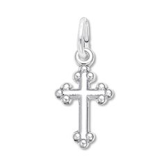 This gorgeous symbol of faith makes a great gift for a loved one. The cross charm from the Rembrandt Charms® Collection is crafted in sterling silver. Classic Sterling Silver Cross Charm, White Gold Sterling Silver Crucifix, Sterling Silver Cross Pendant For First Communion, Sterling Silver Cross Pendant Necklace For First Communion, Sterling Silver Cross Necklace For First Communion, Sterling Silver Cross Pendant Symbolic Jewelry, Symbolic Sterling Silver Cross Pendant Jewelry, Symbolic Sterling Silver Cross Pendant, Silver Cross Pendant Jewelry For First Communion