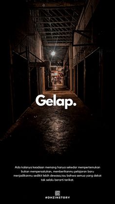 an advertisement for gelap with the word gelap in white on it's black background