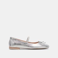 CARIN BALLET FLATS SILVER METALLIC LEATHER Pleated Mini Skirts, Silver Ballet Flats, Leather Ballet Flats, Leather Silver, Pleated Mini Skirt, Ballet Flat, Casual Denim, Metallic Leather, Pink Leather