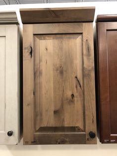 an unfinished kitchen cabinet door is shown in this image