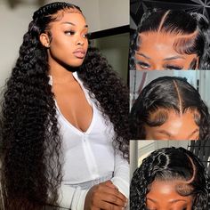 PRICES MAY VARY. ❤ Hair Material: Deep Wave Lace Front Wigs Human Hair,100% Unprocessed 10A Brazilian Virgin Human Hair Deep Wave Lace Front Wigs. No Shedding,No Tangling. The Hair is Soft, Natural Look,Full and Thick,Health and Comfort,Smooth and Bouncy, with Natural Luster and Color. ❤ Hair Texture: Deep wave lace front wigs human hair 200% density, curly wigs for black women wet and wavy wig, true to Length & Weight, no shedding, tangle free, can be side part, middle part, high ponytail& bun, Wet And Wavy Lace Front Wig With Swoop, Middle Part Lace Front Wigs Deep Wave, Closure Deepwave Wig, Lace Front Wig Deep Wave, Lace Front Vs Full Lace Wig, Lace Front Curly Wigs, Lacefront Wig Tutorial, Human Hair Front Lace Wigs, Deep Curly Lace Front Wigs