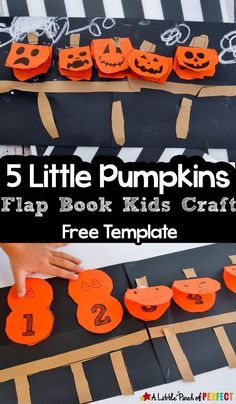 pumpkin themed book crafts for kids with free printables to make them look like they are