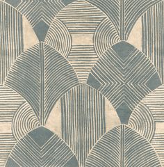 an art deco style wallpaper with wavy lines