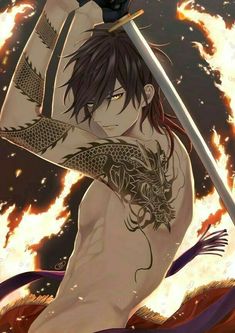 Fan Art Anime, Action Anime, Samurai Anime, Anime Show, Dark Anime Guys, Art Manga, Hot Anime, Cool Anime Guys