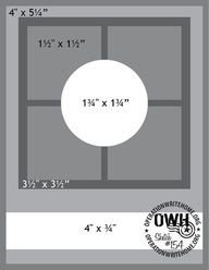 an image of a square and circle with measurements for the area in which it is located