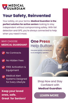 Trusted by thousands, Medical Guardian keeps seniors safe and independent. Get help within seconds at the press of a button. #SeniorSafety
#MedicalAlert #StayIndependent #PeaceOfMind
#24HourProtection #EmergencyHelp #SafetyFirst
#AgingGracefully #HelpAtThePressOfAButton
#SafeAndSecure