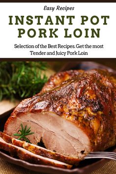 the cover of an easy recipe for instant pot pork