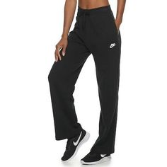 Women's Nike Sportswear Loose Fit Fleece Pants NWT MSRP $45 Laying flat the inseam is approximately 29" Meet your new go-to sweats with these women's fleece pants from Nike. PRODUCT FEATURES Supersoft fleece construction 2-pocket FIT & SIZING Drawstring-elastic waistband Loose fit Straight-leg cut FABRIC & CARE Cotton, rayon, polyester Machine wash Imported Payment: Payment for online purchases will be made through PayPal within 4 days of the auction end date/time.  Please note that all combined Black Nike Sweatpants, Fleece Pants Women, Sweatpants Nike, Cute Sweatpants, Lawyer Fashion, Cuffed Pants, Womens Fleece, Fleece Pants, Black Nike