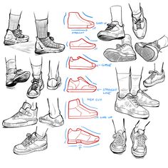 an image of different types of shoes