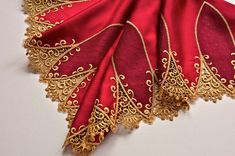 This deep Regal red and gold trim is made of a nice medium weight satin fabric with finely embroidered gold details along its edge. It is a two toned classic deep red and wine red in the ovals. Supple and soft, it hangs nicely and throws well for decorative purposes too. Great for nightwear, slips,  Christmas decor and real historical costumes, etc.  This and all my trims are European high quality trims. Measures 9" wide, design is 7" high. This listing is for a 1 yard, precut in some cases.  Please specify if you need continuous yards.  I have 1.5 yard lengths if needed for $6.00 extra. I do have a bit longer length pieces avaiable if needed. If you need more please choose the quantity or convo me. Santa Claus Suit, Red And Gold Christmas, Linens And Lace, Gold Satin, Fantasy Costumes, Red Lingerie, Historical Costume, Gold Christmas, Craft Materials