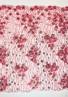 High quality, 3D Floral Lace Fabric that is extremely elegant and loveable. This Beaded & Sequined Lace Fabric is Embroidered on 100% Polyester Net Mesh. It also has beautiful scallop edges that are finished on both sides of the fabric. This wonderful lace fabric is perfect for numerous applications, including, wedding dress, bridesmaid dress, evening gowns, party dresses, and more. Use this fabric to design your next dress to brighten and sparkle up your next special occasion, wedding, quincean Wedding Dress Bridesmaid, Next Dresses, Sage Color, Dress Bridesmaid, Next Clothes, Coral Blue, Dress Evening, Coral Color, Scalloped Edge