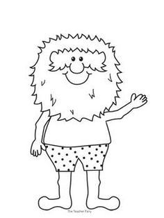 a black and white drawing of a cartoon character with long hair, wearing polka dot shorts