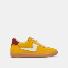 NOTICE SNEAKERS MUSTARD SUEDE – Dolce Vita Cute Sneakers For Women, Trendy Shoes For Women, Cute Sneakers, Sneakers For Women, Heels & Wedges, Vintage Vibe, Girl Gang, Red Suede, Trendy Shoes