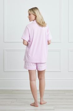 Slip into magnificently soft, four-way stretch cotton. Developed with anti-pilling and zero sagging qualities to last wear after wear. Lavender Cotton Sleepwear For Spring, Cotton Stretch Sleepwear For Relaxation, Stretch Cotton Sleepwear For Relaxation, Casual Lavender Cotton Sleepwear, Lavender Cotton Sleepwear For Summer, Fitted Cotton Sleepwear For Relaxation, Stretch Cotton Short Sleeve Sleepwear, Stretch Cotton Sleepwear With Short Sleeves, Pink Cotton Tops Short Length