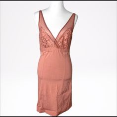 Intimately Free People Bodycon Mini Dress. Formatting Kira Sleeveless Dress In Copper Rose. V-Neck Front, Dotted Mesh Overlay With Floral Lace. Low Back With Large Tie And Key Hole Opening. Size L. Nwt Free People Sweater Dress, Floral Spaghetti Strap Dress, Free People Mini Dress, Copper Rose, Mini Tank Dress, Flare Mini Dress, Corduroy Dress, Mesh Overlay, Mini Sweater Dress