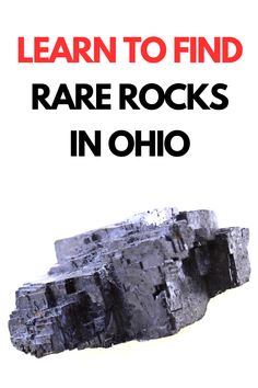 a rock with the words learn to find rare rocks in ohio on it's cover