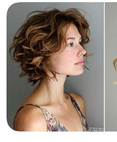 Short Hair Curly Bangs, Shoulder Length Curly Hair With Layers Natural Wavy Bobs, Short Curly Shag, Shag Hairstyle, Curly Shag Haircut, Makes No Sense, Romantic Curls