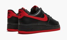 The Nike Air Force 1 Low “Bred” is a two-tone, red-and-black colorway of the casual lifestyle shoe that nods to the original Air Jordan 1 style of the same nickname.  The origins of the “Bred” or black and red color story can be traced back to the Nike Air Ship “Banned” or “Bred” worn by Michael Jordan in 1984 with the Chicago Bulls.  The shoe, which was outlawed by the NBA because it failed to comply with the league’s team uniform policy, was later a source of inspiration for the Air Jordan 1 “ Nike Air Ship, Red Force, Air Ship, Original Air Jordans, Nike Air Jordan 11, Casual Lifestyle, Color Story, Nike Air Force 1 Low, Air Force Ones