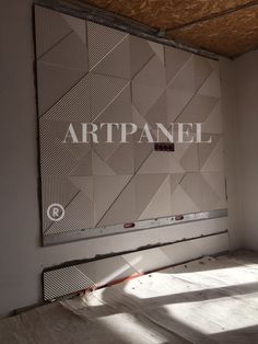 an empty room with the word artpanel on it