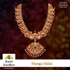 Manga 'mango' malai 'garland' is unique to South India and is traditionally worn for special occasions such as weddings. Mango is regarded as a symbol of love and fertility. This necklace demonstrates the South Indian preference for cabochon rubies. South Indian Bridal Jewelry Sets, South Indian Bridal Jewellery, Indian Bridal Jewelry, Indian Bridal Jewellery, Indian Bridal Jewelry Sets