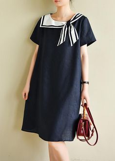 Casual navy style collar short sleeve mid-length dress

 Materials used: cotton linen

Measurement:Size L/US16-18/EUR44   
Shoulder 39cm / 15.21"
Sleeve length 20cm / 7.8"
bust 104cm / 40.56"
length 94cm / 36.66"


Size XL/US16-18/EUR44   
Shoulder 40cm / 15.6"
Sleeve length 21cm / 8.19"
bust 108cm / 42.12"
length 95cm / 37.05"



We ship worldwide.

Tracking numbers provided for all orders. Navy Collar Dress, Sweater Two Piece Set, Shift Dress Casual, Cropped Denim Pants, Italian Dress, Stylish Short Dresses, Mid Length Dress, Navy Style, Summer Linen Dresses