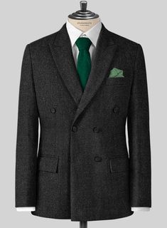 Heritage styling with a sharp modern edge, make sure that your tailoring makes a statement this season as you opt for our exclusive Herringbone tweed suit. Crafted from wool, the suit in a charcoal tweed fabric and distinctive V-shaped weaving pattern is a sophisticated choice for all the formal or smart occasions. Wear with a white shirt and polished brogues for a formal look that's relaxed without compromising smartness. 
 
 Look Includes  Charcoal Herringbone Tweed Fabric  Double Breasted Jac Formal Tweed Suit With Suit Collar, Formal Winter Suit With Herringbone Pattern, Winter Herringbone Suits For Tailoring, Semi-formal Tweed Suit With Suit Collar, Winter Herringbone Pattern Suits For Tailoring, Winter Double Breasted Suit In Suiting Fabric, Luxury Tweed Suit With Notch Lapel, Tweed Suits For Winter Semi-formal Occasions, Dapper Winter Wool Suit