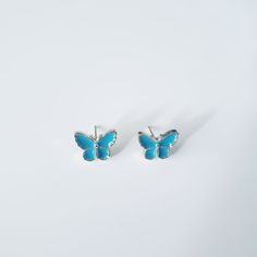 Beautiful Butterfly Blue And Gold Earrings Condition: New Material: Gold Plated Hypoallergenic Blue Earrings For Summer, Blue Nickel-free Earrings, Nickel Free Blue Earrings, Summer Blue Hypoallergenic Jewelry, Summer Blue Nickel-free Earrings, Nickel Free Blue Summer Jewelry, Nickel Free Blue Earrings For Summer, Nickel-free Blue Earrings For Summer, Blue Hypoallergenic Earrings