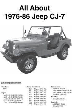 an old jeep is shown in this manual