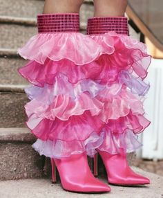 AZALEA WANG Size 6.5…..Dolls Kill Pink Ruffled Stiletto Rhinestone Cuff Boots. | eBay Cuff Boots, Pink Azaleas, Rhinestone Top, Azalea Wang, Boot Cuffs, Classic Boots, Heel Boots, High Heel Boots, Dolls Kill