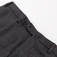 Incotex Gray 32 Gray Wool Pants With Welt Pockets, Tailored Gray Wool Bottoms, Tailored Gray Bottoms For Tailoring, Classic Gray Wool Bottoms, Classic Winter Bottoms With Button Closure, Gray Flat Front Bottoms With Welt Pockets, Black Wool Bottoms With Welt Pockets, Gray Wool Business Bottoms, Fitted Herringbone Workwear Bottoms