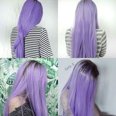 Fantasy Hair Color, Lavender Hair Colors, Temporary Hair Dye, Semi Permanent Hair Dye, Glossy Hair